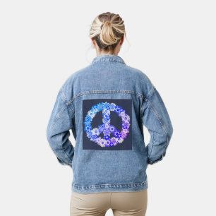 Vredesbord Blauw en Paarse Denim Jacket
