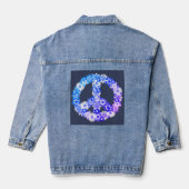 Vredesbord Blauw en Paarse Denim Jacket (Achterkant)