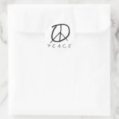 Vredesbord: Bud Hand Script Ronde Sticker (Tas)
