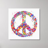 Vredesbord, Drip Art Canvas Afdruk (Voorkant)