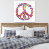 Vredesbord, Drip Art Canvas Afdruk (Insitu (Slaapkamer))