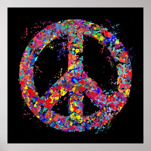 Vredesbord, Drip Art Poster (Voorkant)