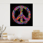 Vredesbord, Drip Art Poster (Keuken)