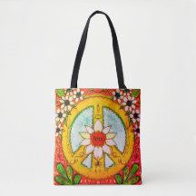 Vredesbord en Daisy Hippie Bohemian Love