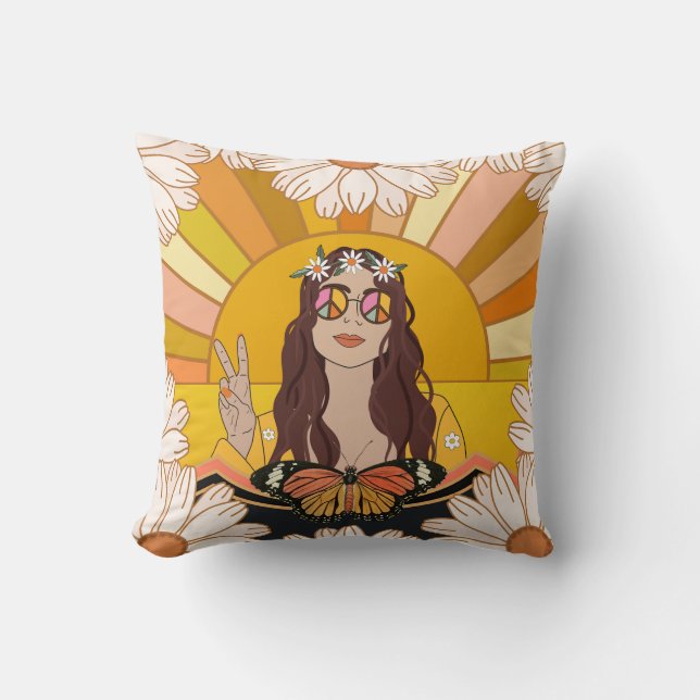 Vredesbord en vlinder kussen (Voorkant)