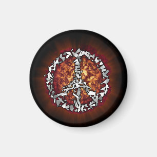 Vredesbord gebruiken magneet