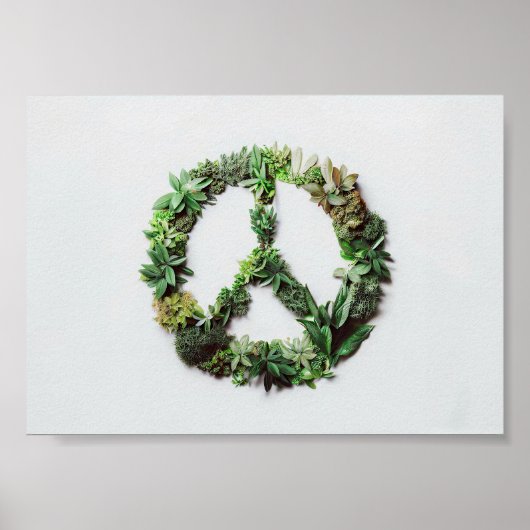 Vredesbord gemaakt van bladeren poster (Voorkant)