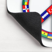 Vredesbord gemaakt van vlaggen-T-shirts, Mokken, g Muismat (Hoek)