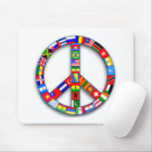 Vredesbord gemaakt van vlaggen-T-shirts, Mokken, g Muismat (Met muis)