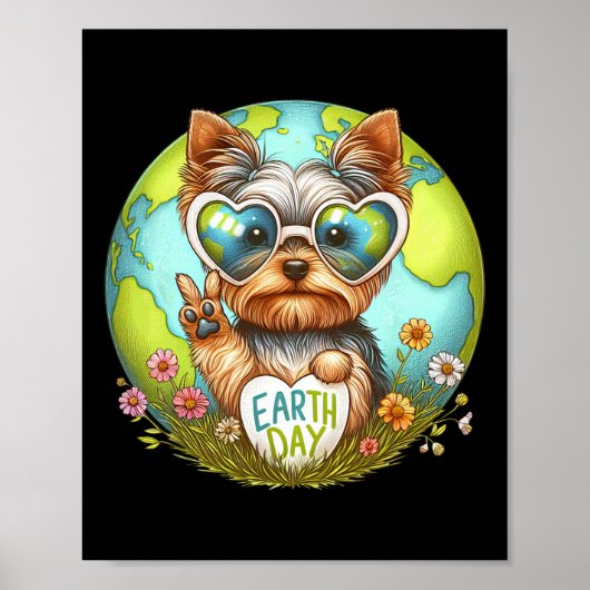 Vredesbord Hand Yorkshire Terrier Kinder Mannen vr Poster (Voorkant)