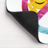 Vredesbord, hippie Emoticon Waterverf Art Muismat (Hoek)