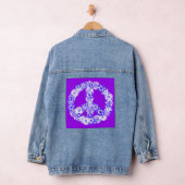 Vredesbord in Paarse en witte Denim Jacket (Hangar)