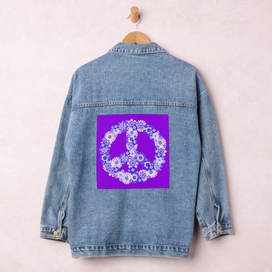 Vredesbord in Paarse en witte Denim Jacket (Hangar)