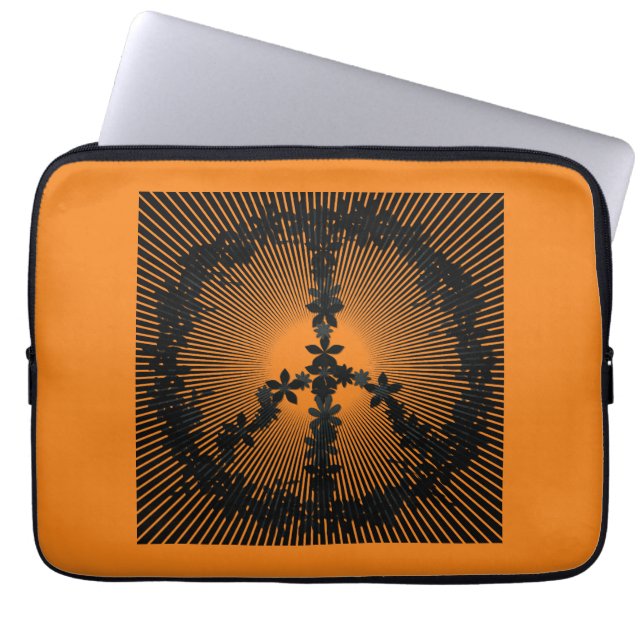 Vredesbord, kunst laptop sleeve (Voorkant)