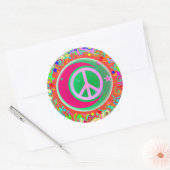 Vredesbord, maan, sterren en alles ronde sticker (Envelop)