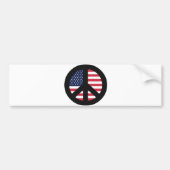 Vredesbord met Amerikaanse vlag Bumpersticker (Voorkant)