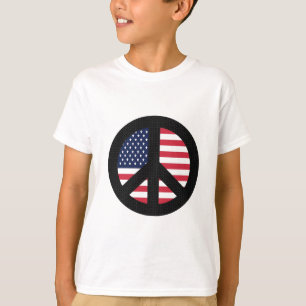 Vredesbord met Amerikaanse vlag T-shirt
