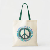 Vredesbord met blauwe golven tote bag (Voorkant)