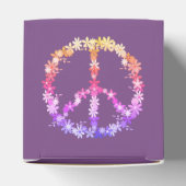 Vredesbord met kleurrijke bloemen, bedankdoosjes (Bovenkant)