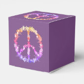 Vredesbord met kleurrijke bloemen, bedankdoosjes (Achterkant)