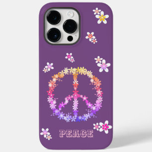 Vredesbord met kleurrijke bloemen, gepersonaliseer Case-Mate iPhone 14 pro max hoesje