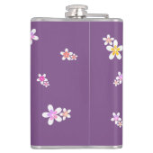 Vredesbord met kleurrijke bloemen, persoonlijke te heupfles (Achterkant)