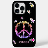 Vredesbord met kleurrijke bloemen, speciaal gepers Case-Mate iPhone case (Achterkant)