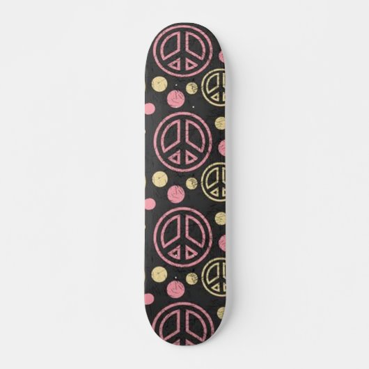 Vredesbord met pooldots Skateboard (Voorkant)