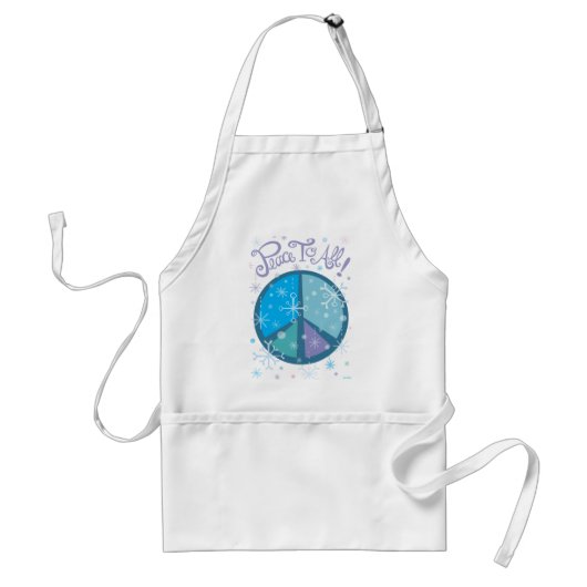 Vredesbord met Snowflakes Apron Standaard Schort (Voorkant)