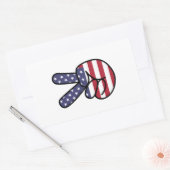 Vredesbord met sterren en strepen rechthoekige sticker (Envelop)