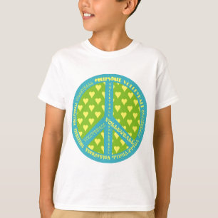Vredesbord met volleybal in Lijst T-shirt