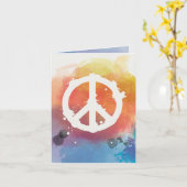 Vredesbord met waterverf - klein kaart (Gele Bloem)