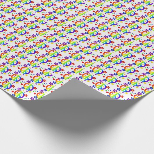  vredesbord op matte wrapping papier - wit (Hoek)