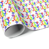  vredesbord op matte wrapping papier - wit (Rol Hoek)