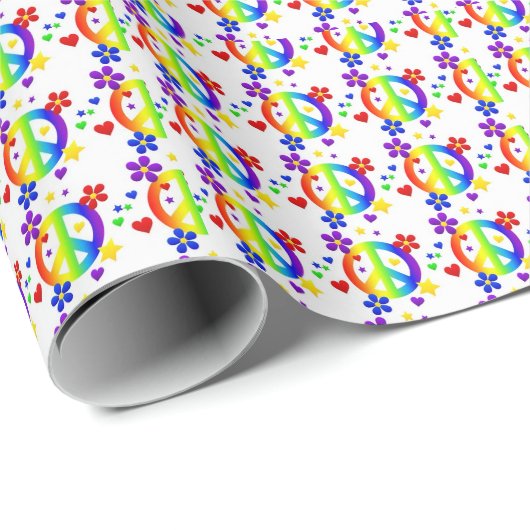 vredesbord op matte wrapping papier - wit (Rol Hoek)