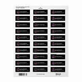 Vredesbord Retouradres Labels Rainbow Hippy (Full Sheet)