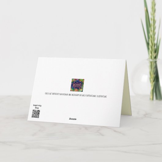 Vredesbord  Roze Bloemen Inspirerend Plezier Kaart (Achterkant)