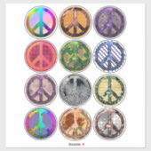 Vredesbord Symbolen Abstract Boho hippie kunst Sticker (Vel)