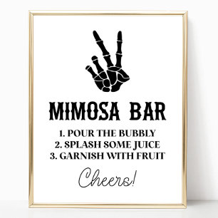 Vredesbord tot de dood Doe ons feest Mimosa Bar te Poster