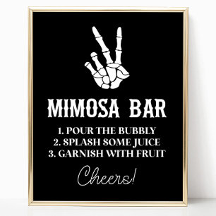 Vredesbord tot de dood Doe ons feest Mimosa Bar te Poster