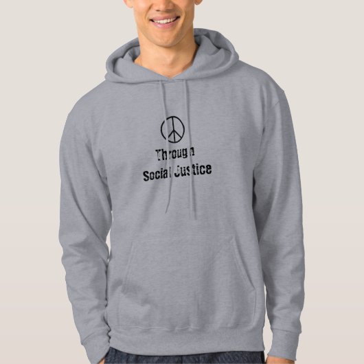 Vredesbord, via sociale rechtvaardigheid hoodie (Voorkant)
