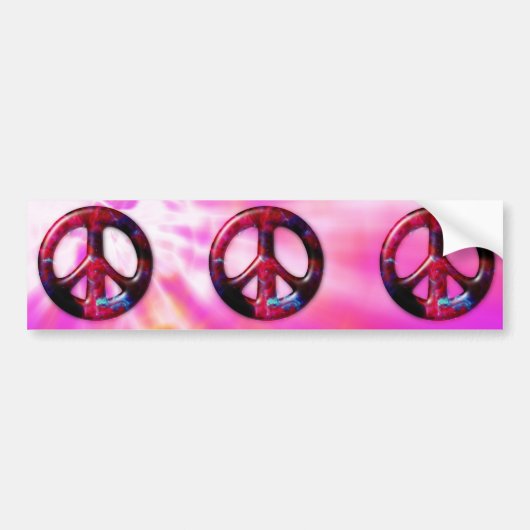 Vredesbord voor Cool Tie Dye Space Nebula Bumpersticker (Voorkant)