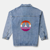 Vredesbord voor Lesbiaanse trots Denim Jacket (Achterkant)