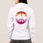 Vredesbord voor Lesbiaanse trots Hoodie (Achterkant)