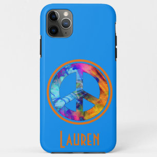 Vredesbord voor zwarte kleurrijke zwepen Case-Mate iPhone case