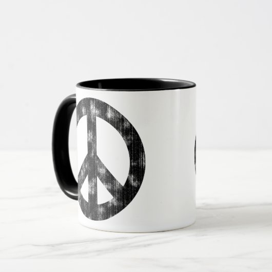 Vredesbord zwart — versteld mok (Voorkant links)