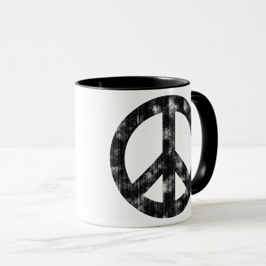 Vredesbord zwart — versteld mok (Voorkant rechts)