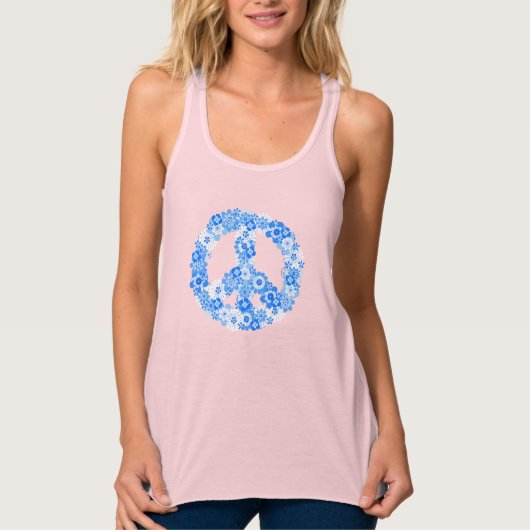 Vredesbordblauw Tanktop (Voorkant)