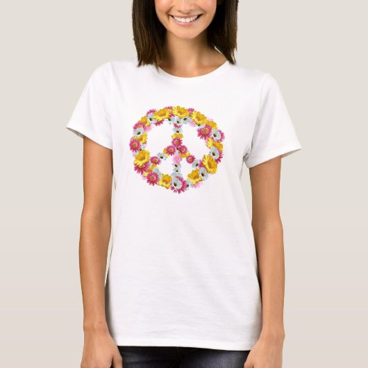 Vredesbordbloemen T-shirt (Voorkant)