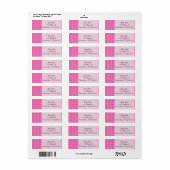 Vredesborden op Bright Pink Etiket (Full Sheet)